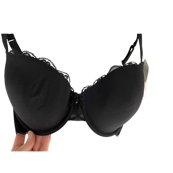 NWT LE MYSTERE BLACK LACE SOPHIA T-SHIRT BRA 30 G - Picture 2 of 10